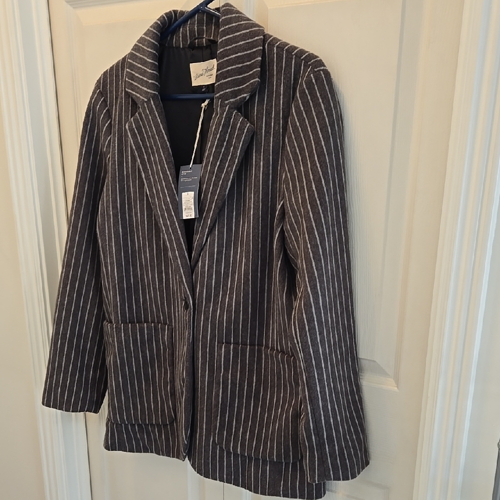 Gray Striped Jacket by Joules